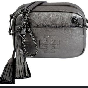 TORY BURCH THEA CHAIN CROSS-BODY gunmetal purse